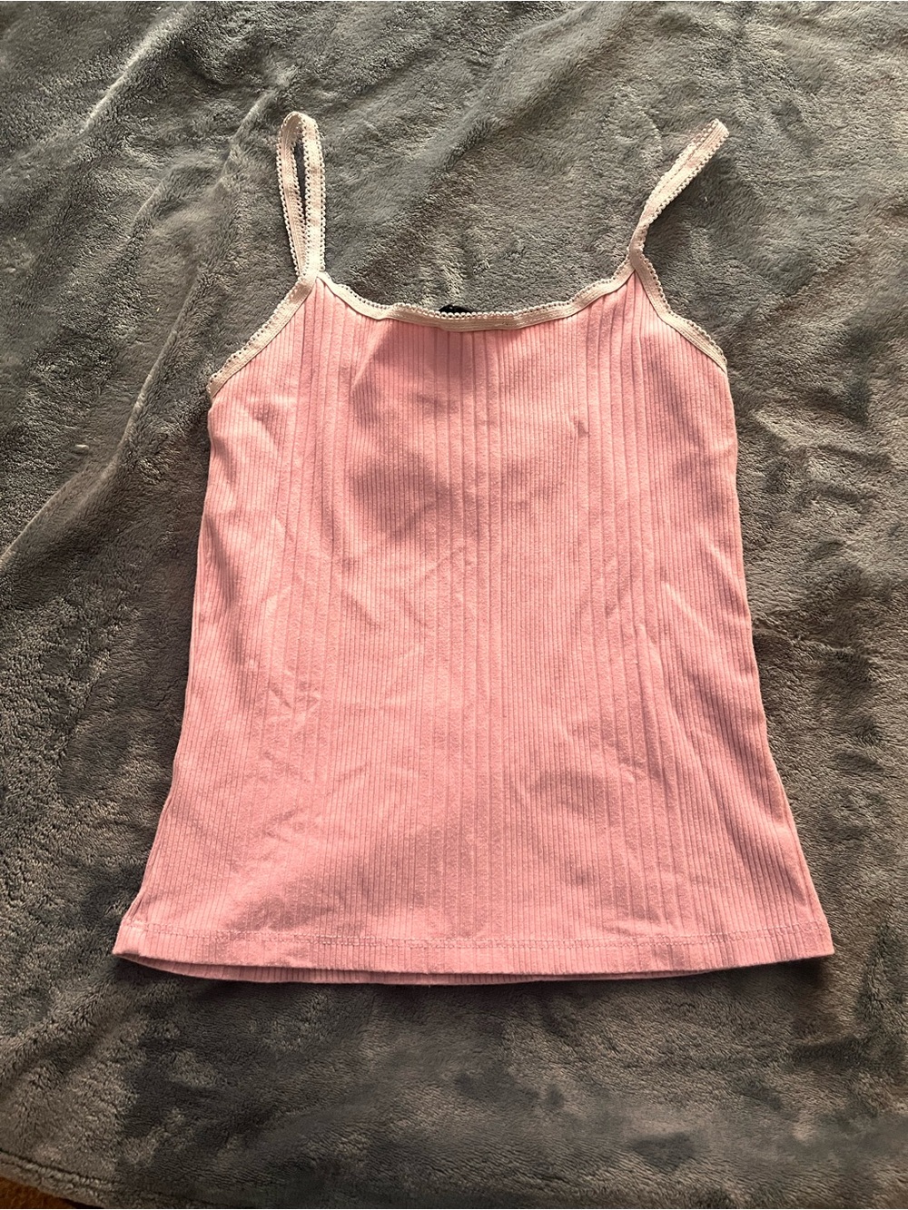 Forever 21 Light Pink Ribbed Lace-Trim Cami - Picture 3 of 3